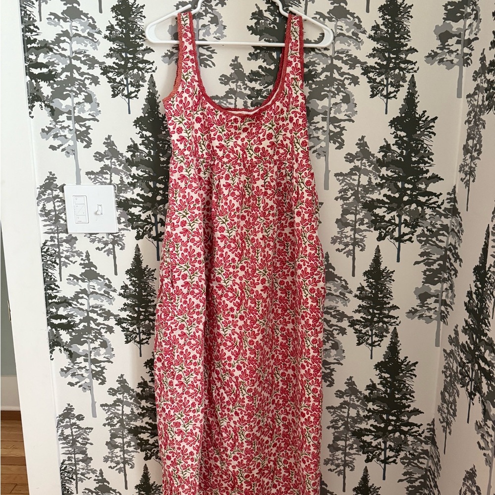 Floral Pink Midi Dress